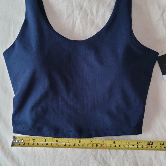 Active Wear Bra Tank Top Built-in Bra Navy Size Small Yoga Exercise Sports - Picture 11 of 12